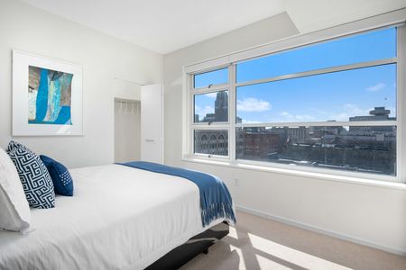 One Bedroom Apartments in Downtown Milwaukee WI - The Moderne Bedroom with a Large Window, Spacious Layouts, and a Large Closet