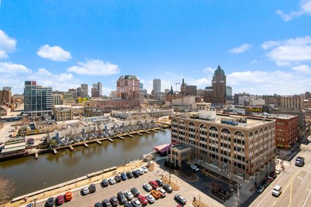 Milwaukee city view and reserved outdoor parking