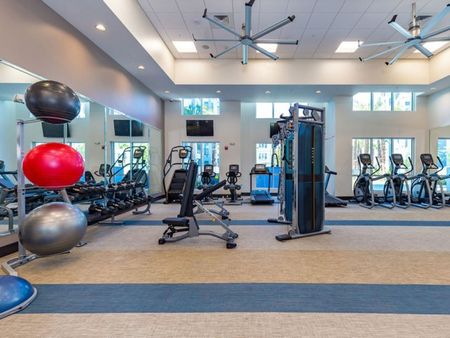 m2 at millenia fitness center with cardio, free weights, and exercise balls