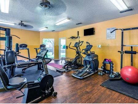 Fitness Center with a View to the Pool
