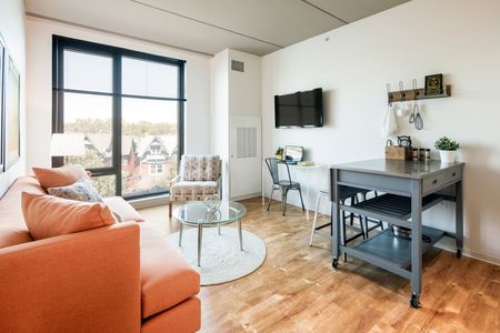 Living Room with Work Area