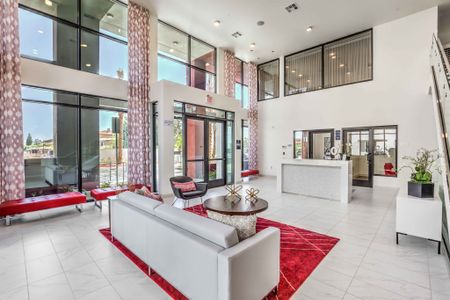 entrance and lobby of arte apartments with seating area
