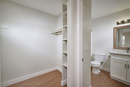 large closets and bathroom