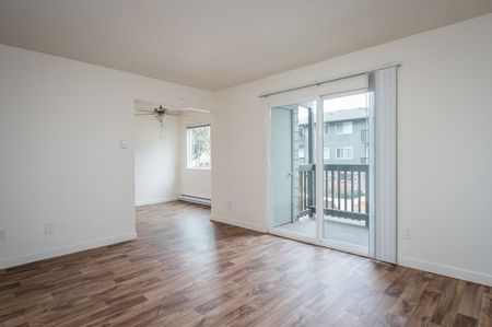living area with patio