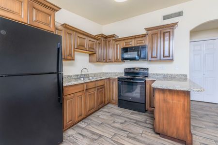 black updated appliances