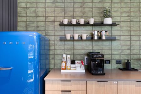Close-up of coffee bar at West End Yards | Apartments In Portsmouth, NH