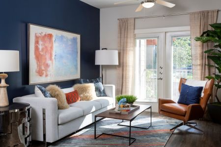 Mave living room, luxury apartments in Stoneham MA