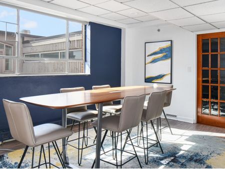 Conference Room - Work from home space at 100 Memorial Drive | Cambridge Apartments