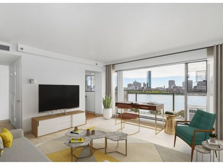 Spacious Living Room | 100 Memorial Drive | Apartments in Cambridge, MA