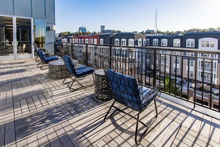 Rooftop deck with seating at The Southerly | Apartments in Towson, MD for Rent