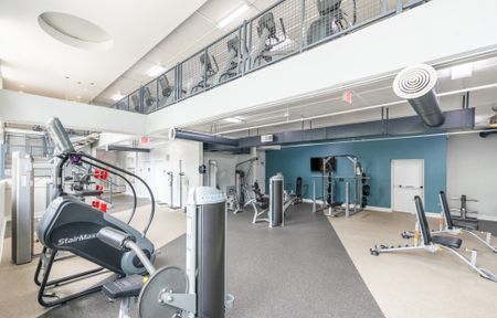 machines in the fitness center at the luxe in tallahassee florida fsu