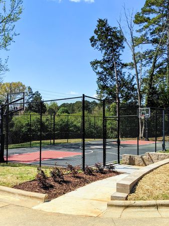Gated basketball court