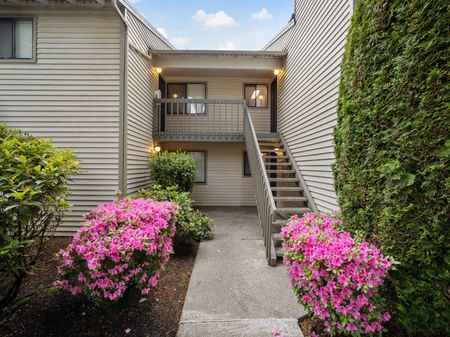 Apartment Walkway with Flowers