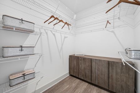 Custom designed walk-in closets with space saving options