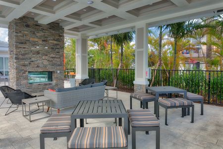 The Reserve at Coral Springs, exterior, outdoor fireplace and seating
