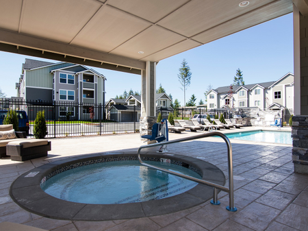 Spa and Cabaña l Luxury Apartments in Puyallup, WA l Silver Creek