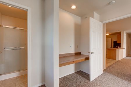 Watermill Park apartments bedroom with build-in desk