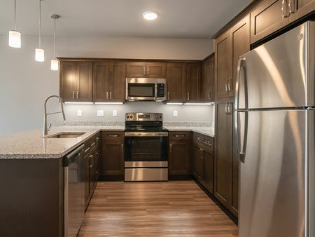 Promenade-Commons-Rogers-Arkansas-Phase-Two-One-Bedroom-Unit F Kitchen View