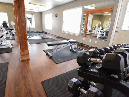 Coryell Courts Northside Springfield Missouri Apartments Fitness Center Free Weights View