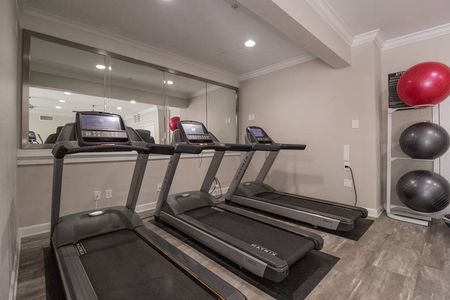 Apartment fitness center with cardio equipment