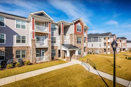 exterior apartment building on sunny day