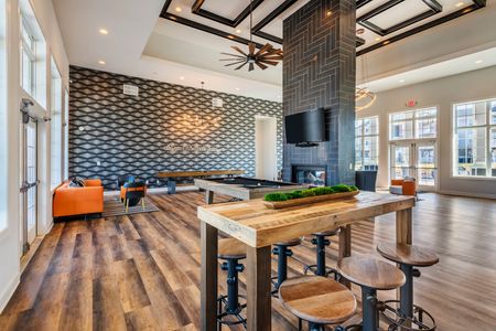 furnished clubroom with pool table