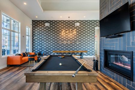 furnished clubroom with pool table