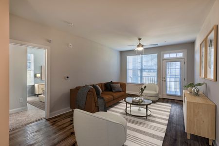 furnished living room in apartment