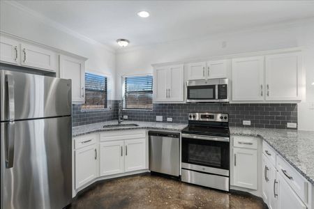 kitchen with stainless steel appliances