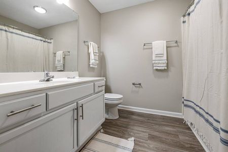 Guest bathroom with decor