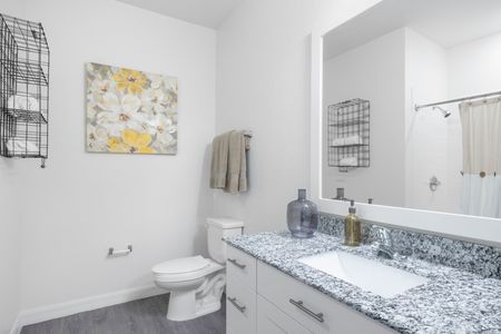 furnished bathroom in apartment