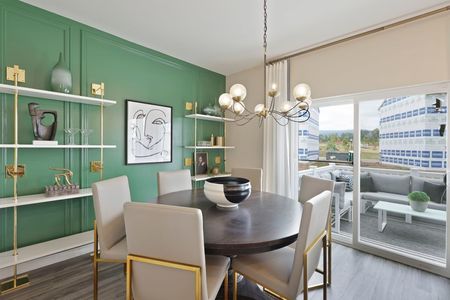 furnished dining area of townhome