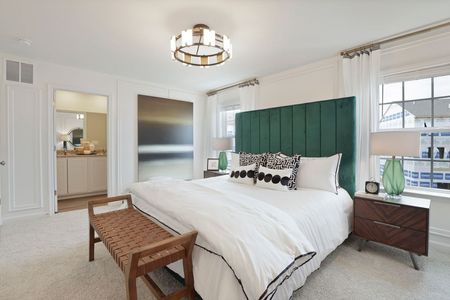 furnished bedroom in townhome