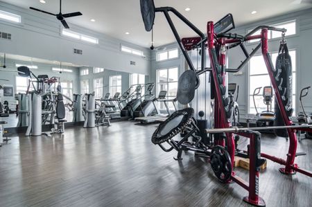 furnished fitness center with equipment