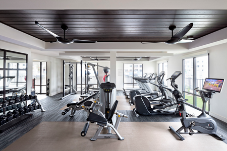 furnished fitness center with equipment