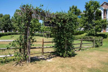 exterior dog park entrance on sunny day