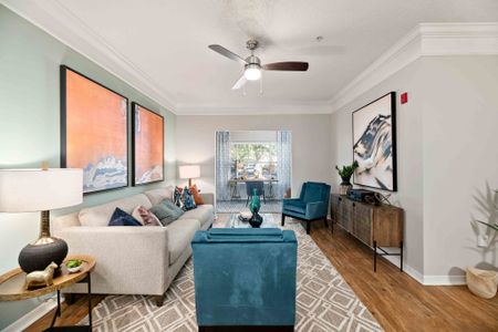 furnished living area of apartment home