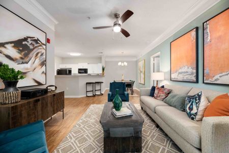 furnished living area of apartment home