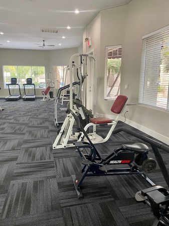 Upgraded fitness center with machines
