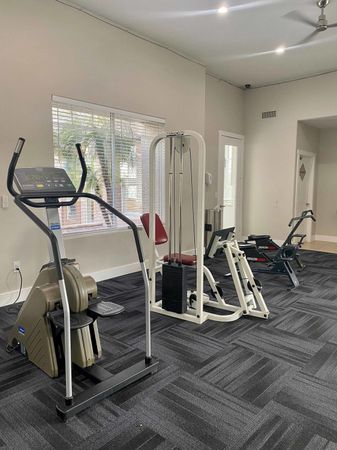 Upgraded fitness center with machines