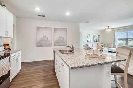 furnished kitchen with island