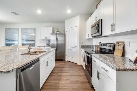 furnished kitchen with island