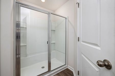 shower with glassdoors in bathroom