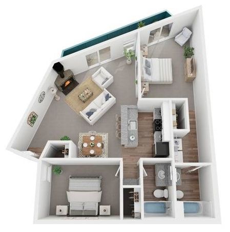 Two Bedroom Cottage Floorplan