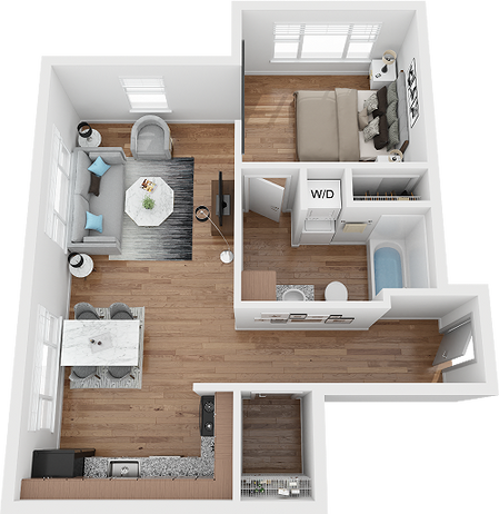 parkside lofts 1 bedroom floor plan a5