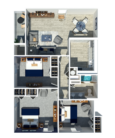 Fountain Square 3 Bedroom 895
