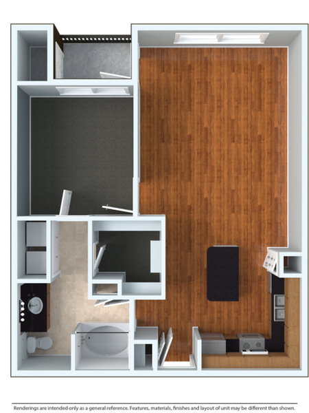 1x1L | 1 bed 1 bath | from 882 square feet