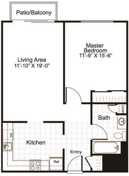 Floor Plan 2 | Apartment in Manchester, NH | Greenview Village Apartments