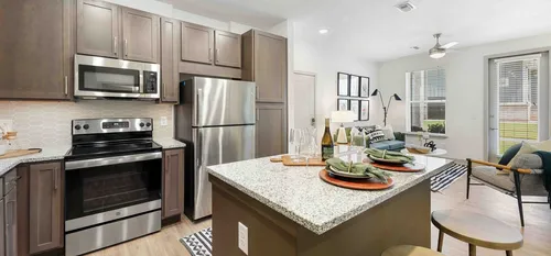 decorated kitchen with stainless steel appliances