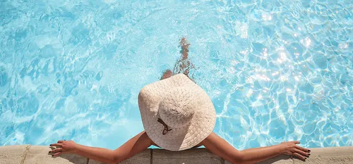 Woman in swimming pool